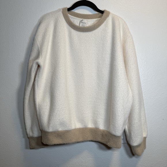 Maeve Sweaters - Maeve Anthropologie Ringer Sweater Ivory Cozy Oversized XS